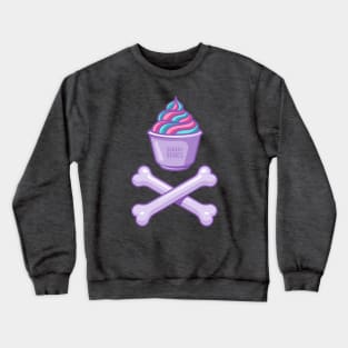 Ice cream and bones on light colours Crewneck Sweatshirt